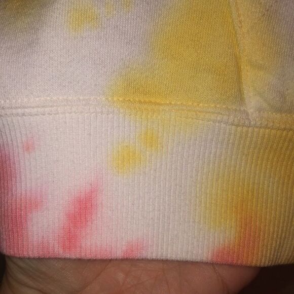 ivory ella M Crop Tie Dye Full Zip Drawstring Hoodie - Picture 6 of 12